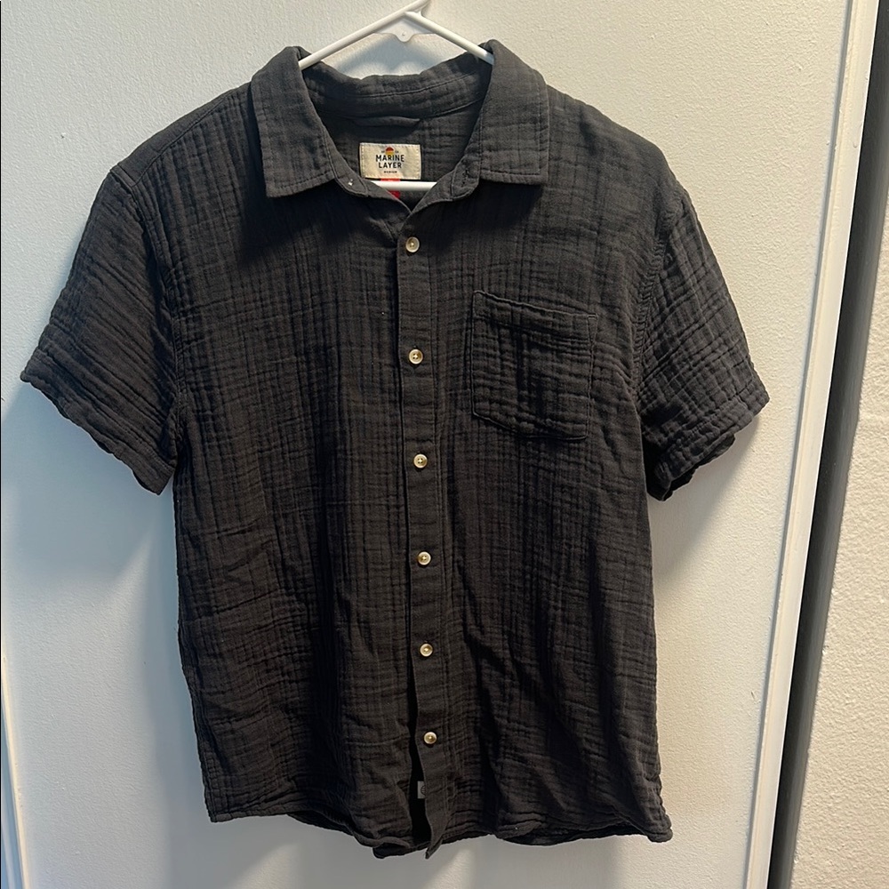 Marine Layer Selvage Casual Button Down Shirt Relaxed Fit